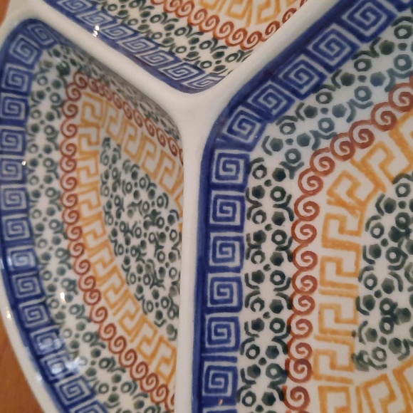 Polish Pottery Divided Server - Picture 2 of 5